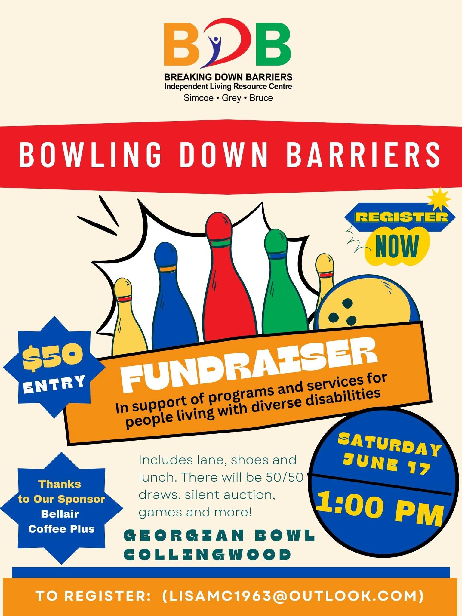 “Strike It Big” by registering for our inaugural Bowling fundraiser!